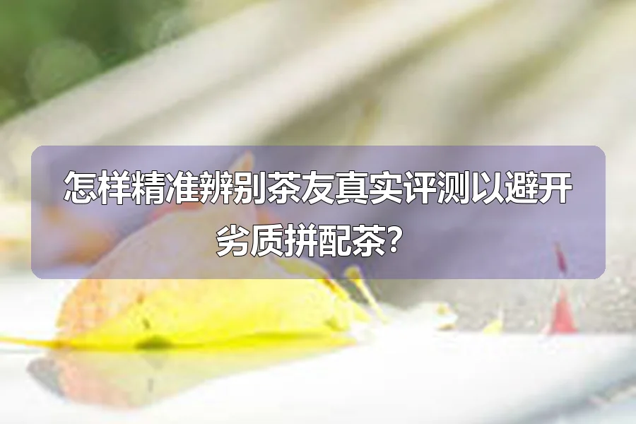 怎样精准辨别茶友真实评测以避开劣质拼配茶？